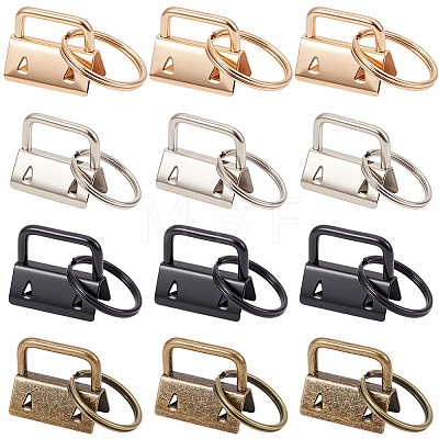 40Pcs 4 Colors Iron Ribbon Ends FIND-CN0002-57-1