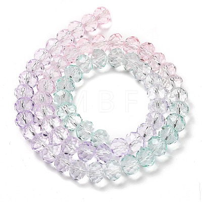 Transparent Painted Glass Beads Strands X1-DGLA-A034-T6mm-A23-1