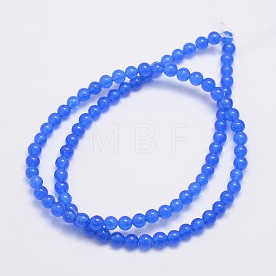 Natural & Dyed Malaysia Jade Bead Strands G-A146-4mm-A21-1