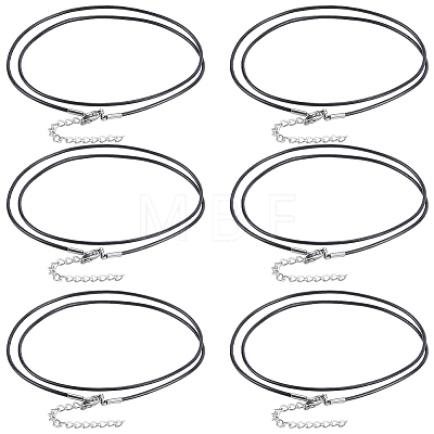 10Pcs Round Leather Cord Necklaces Making MAK-CL0001-07-1