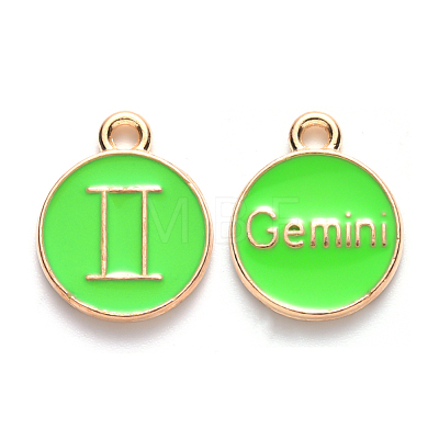 Alloy Enamel Pendants ENAM-S124-01B-06I-1