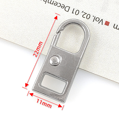 Alloy Detachable Zipper Slider Pull Tab SENE-PW0003-119P-1