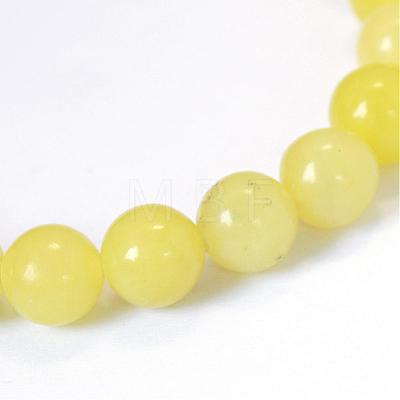 Natural Lemon Jade Round Bead Strands G-E334-10mm-07-1