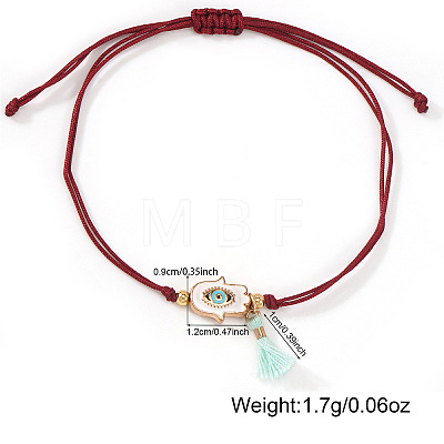 Hamsa Hand with Evil Eye Alloy Enamel Charm Bracelets LS-GS7845-1-1
