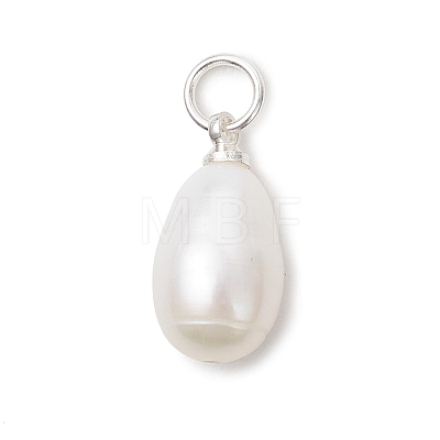Natural Cultured Freshwater Pearl Rice Charms PALLOY-JF04976-02-1