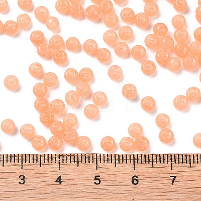 6/0 Imitation Jade Glass Seed Beads SEED-T006-04A-06-1
