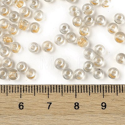 Transparent Inside Colours Glass Seed Beads SEED-A032-04V-1