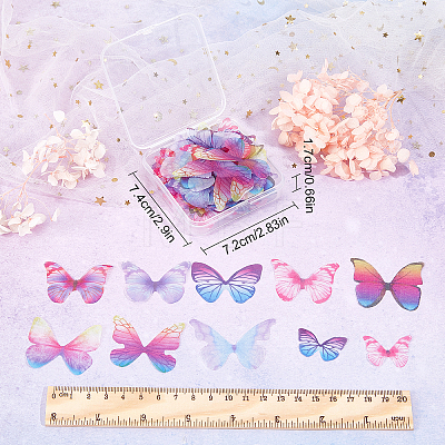 160Pcs 16 Style Polyester Fabric Wings Crafts Decoration DIY-SC0019-39-1