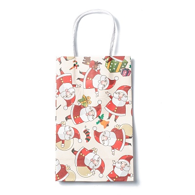 Christmas Theme Kraft Paper Gift Bags CARB-L009-A02-1