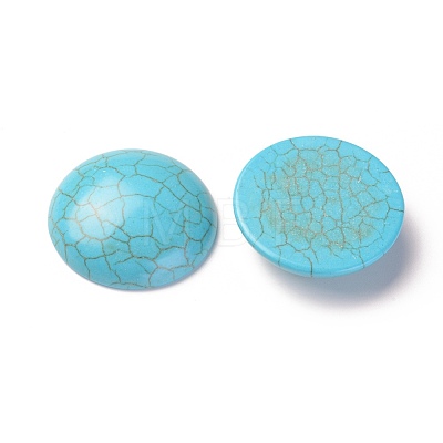 Synthetic Turquoise Cabochons TURQ-L031-035-1