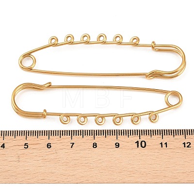 Ion Plating(IP) 304 Stainless Steel Safety Pins Brooch Findings STAS-K252-05D-G-1
