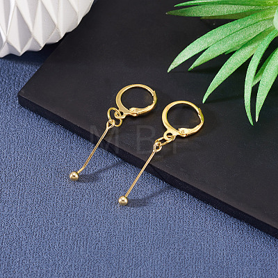 Brass Leverback Earring Findings EJEW-TAC00036-1