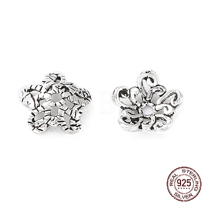 925 Sterling Silver Bead Caps STER-A041-03AS-1