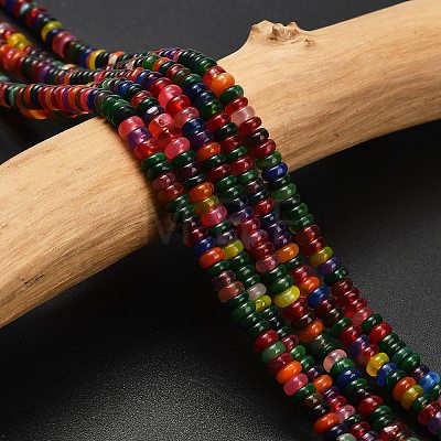 Natural Agate Beads Strands G-L635-A01-4x2mm-02-1