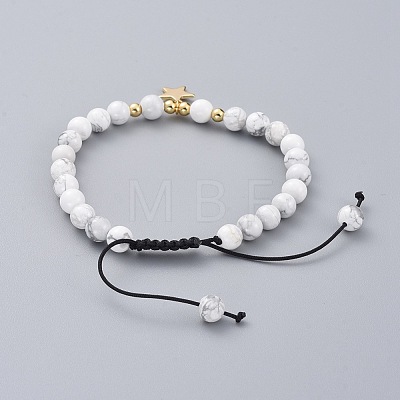 Adjustable Nylon Thread Braided Bead Bracelets BJEW-JB04675-02-1