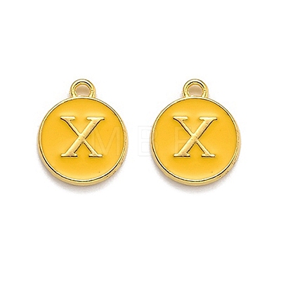 Golden Plated Alloy Enamel Charms LS-ENAM-Q437-13X-1