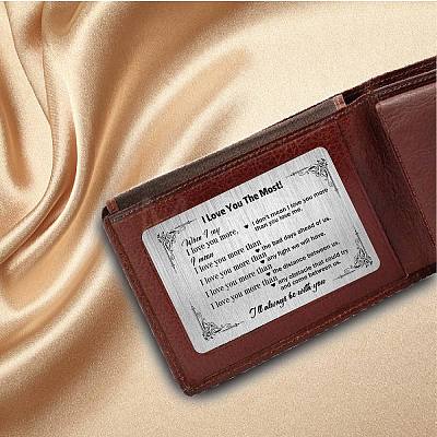 Rectangle 201 Stainless Steel Custom Blank Thermal Transfer Wallet Card DIY-WH0252-022-1