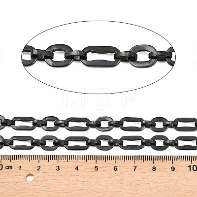 201 Stainless Steel Oval Link Chains CHS-F024-02A-EB-1