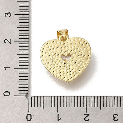 Brass Micro Pave Cubic Zirconia Pendants KK-R002-10G-1