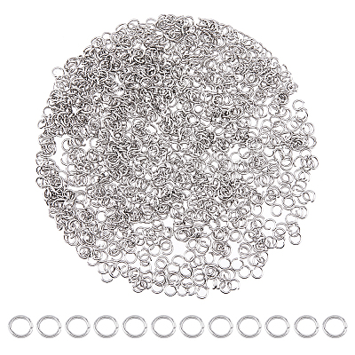 1000Pcs 304 Stainless Steel Open Jump Rings STAS-DC0016-02-1