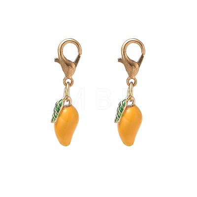 Brass Enamel Pendant Decorations HJEW-YW00573-07-1