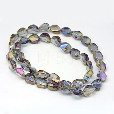 Electroplate Glass Beads Strands EGLA-Q066-01-1