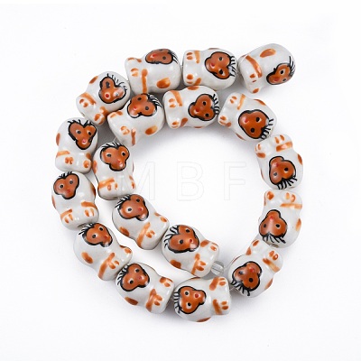 Handmade Porcelain Bead Strands PORC-N007-14E-1