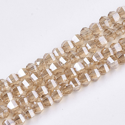Electroplate Glass Beads Strands EGLA-S176-07B-1