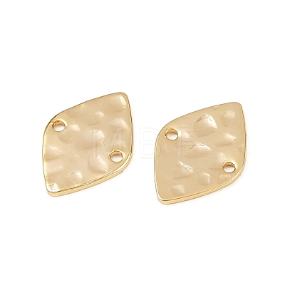 Brass Textured Geometric Connector Charms X-KK-B137-10G-02-1