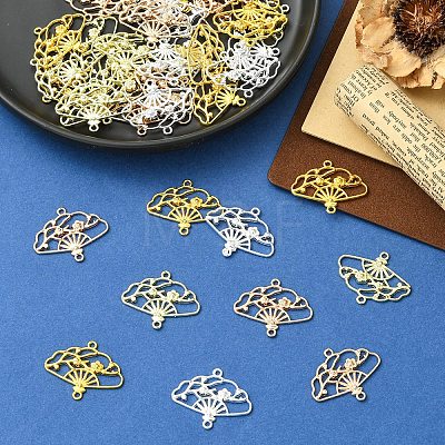 40Pcs 4 Colors Alloy Hollow Connector Charms FIND-YW0010-91-1