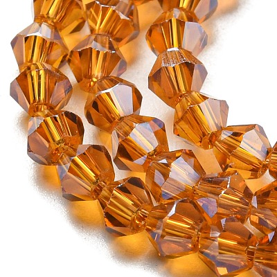 Transparent Electroplate Glass Beads Strands EGLA-A039-T3mm-A28-1
