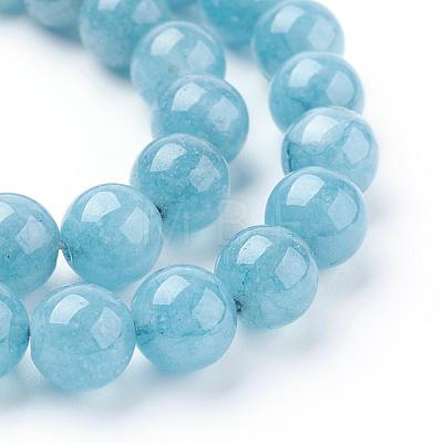 Natural Blue Quartz Beads Strands G-O047-07-8mm-1