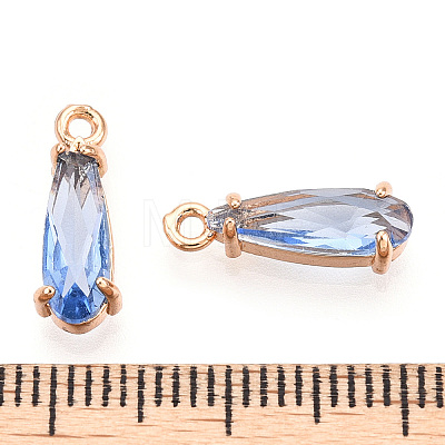 Faceted Glass Pendants GLAA-T010-004D-1