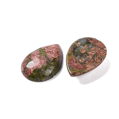 Natural Unakite Cabochons G-B085-03B-03-1