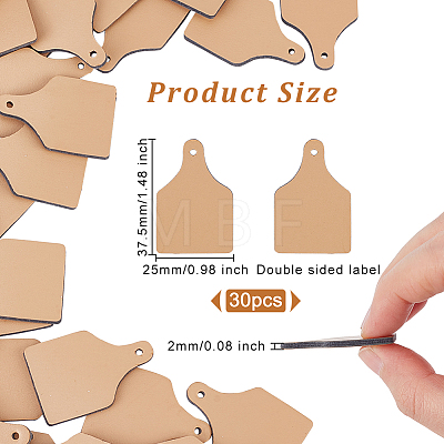 Imitation Leather Label Tags AJEW-WH0372-05A-1