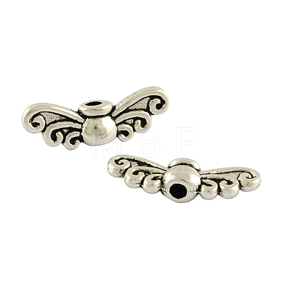 Tibetan Style Alloy Fairy Wing Beads TIBEB-6007-AS-FF-1