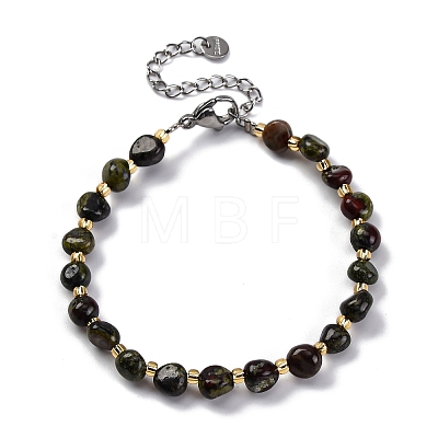 Natural Dragon Blood Beaded Bracelets for Women G-P563-07P-08-1