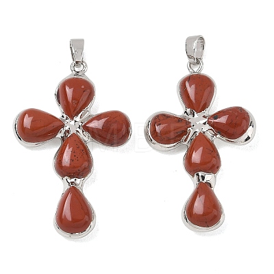 Natural Red Jasper Pendants GG-CBA9F30-02P-12-1
