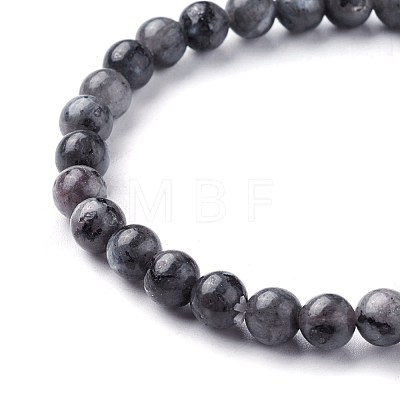 Natural Larvikite Beads Stretch Bracelets BJEW-F380-01-A14-1