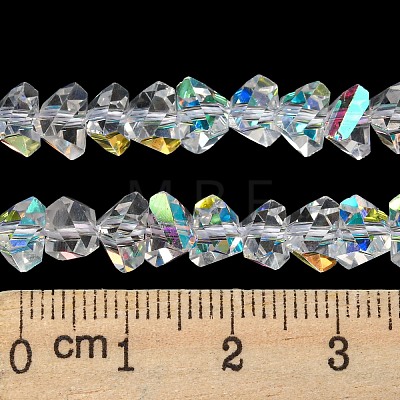 Electroplate Glass Beads Strands EGLA-C003-03-1