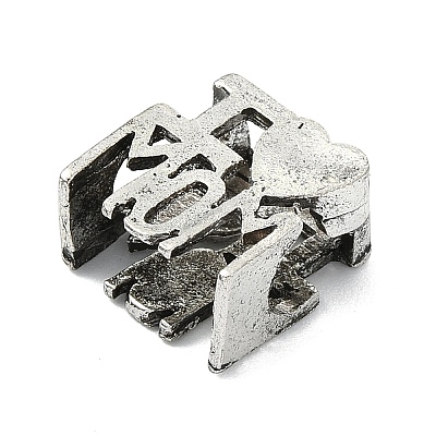 Mother's Day Tibetan Style Alloy European Beads FIND-G113-08AS-06-1