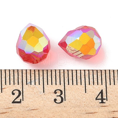Electroplated Glass Beads GLAA-K062-01A-FR09-1