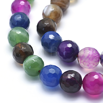 Natural Striped Agate/Banded Agate Beads X-G-J371-06-8mm-1