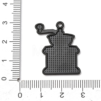 Coffee Alloy Enamel Pendants ENAM-I089-01B-08-1