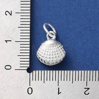 925 Sterling Silver Sea Animal Shell Shape Charms STER-E071-02S-03-1
