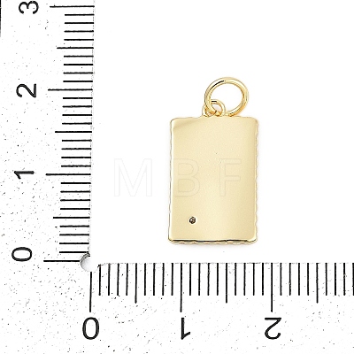 Brass Micro Pave Cubic Zirconia Pendants KK-G522-26G-1