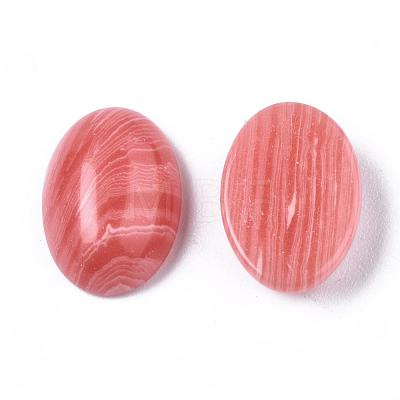 Synthetic Rhodochrosite Cabochons G-R415-14x10-15-1