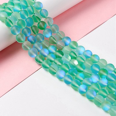 Synthetic Moonstone Beads Strands G-E573-01C-17-1