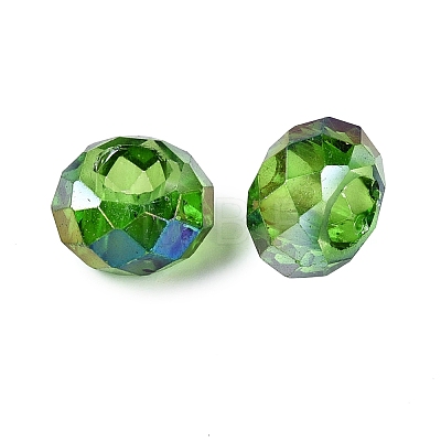 Transparent Baking Paint Glass European Beads GPDL-N005-D14mm-A11-01-1