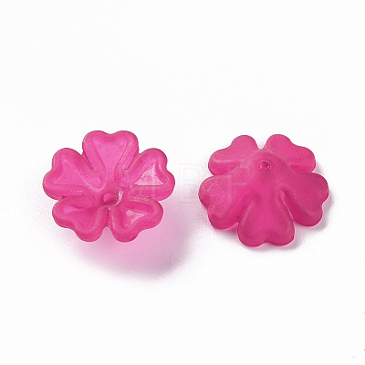 Transparent Frosted Acrylic Bead Caps X-MACR-S371-04A-706-1